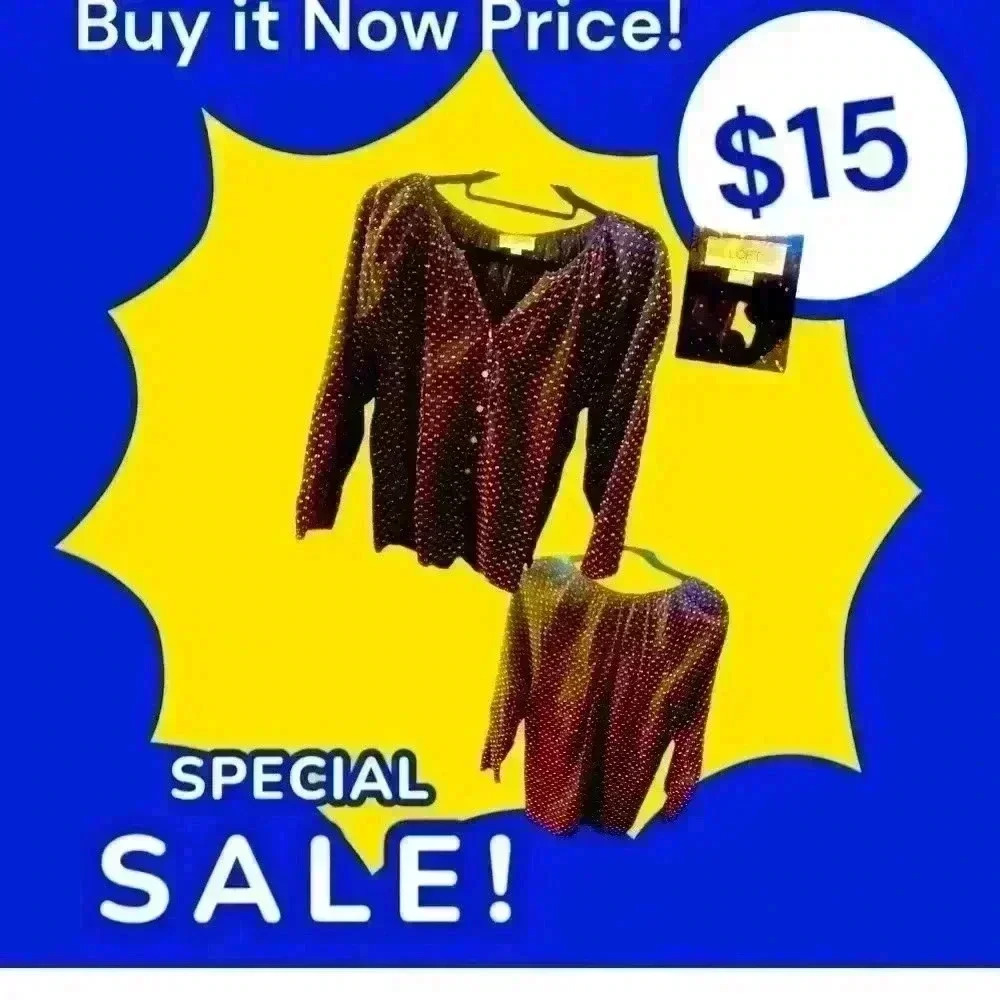 *CLEARANCE ITEM - ADDITIONAL DISCOUNT NOT AVAILABLE* Loft Button Up Blouse Small